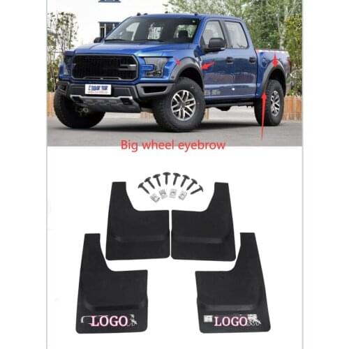 4 PCS Car Mud Flaps for Ford Raptor F150 F-150 F 150 2017~2020 Mudguard Splash Guards Fender Mudflaps Auto Accessories