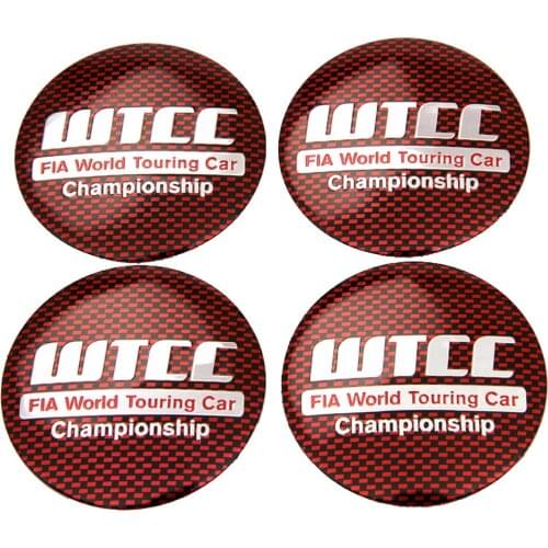 Wheel Center Dustproof Sticker Rim Emblem For WTCC Logo For Jaguar XJ-S XJ-6 Opel Astra h g Nissan Qashqai Mercedes Benz w124