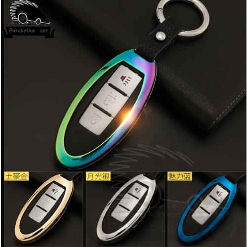 Zinc alloy Car Cover Key Case For Nissan Pathfinder Versa Juke Murano Murano Rogue X-Trail Qashqai Tidda, 3-Button