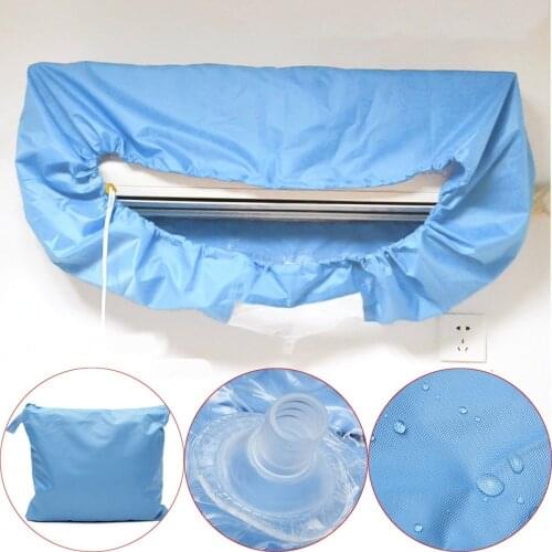 Blue Air Conditioner Pu Cleaning Dust Washing Cover Clean Waterproof Protector