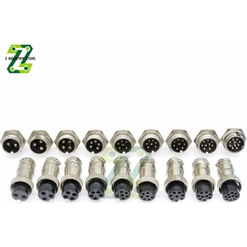 GX16 2/3/4/5/6/7/8/9 Pin Male & Female 16mm Circular Aviation Socket Plug Wire Panel Connector