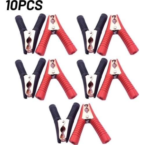 10pcs 100A Copper Plated 90mm Long Alligator Clip Powerful High Current Automotive Battery Clip