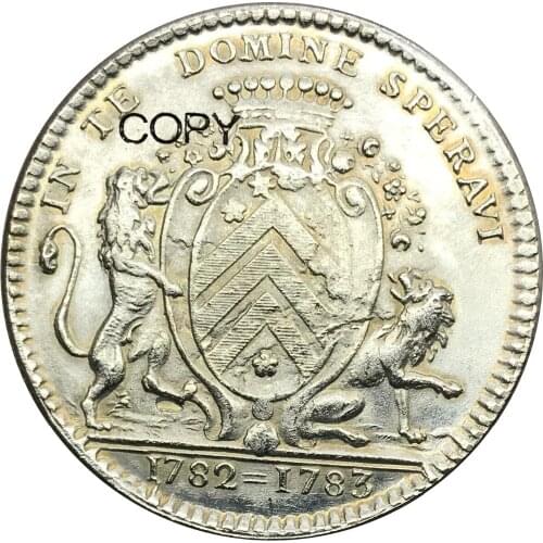 France 1783 Berrouette Mayor of Nantes Silver Token Plated Silver Copy Coins