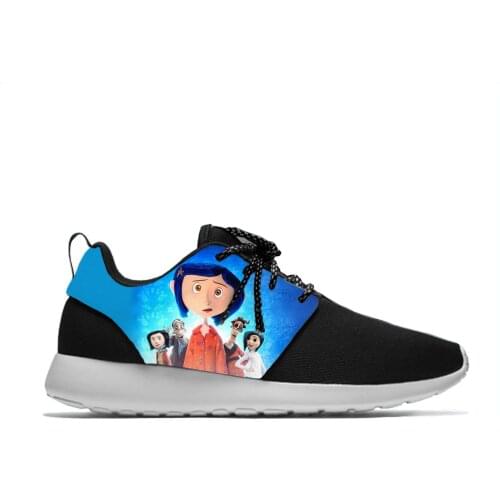 Coraline Anime Cartoon Movie Horror Funny Fashion Sport Running Shoes Casual Breathable Lightweight 3D Print Men Women Sneakers