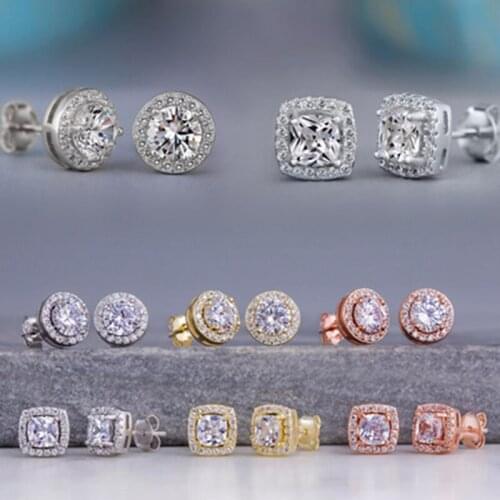 Summer Fashion Geometric Gem Hoop Earrings For Women Wedding Party Unusual Earrings 2021 Trend Fashion New Design Jewelry Party