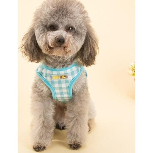 Fashion Dog Harness and Leash Set Teddy Dog Harness Vest Pet Walking Harnesses Leash Set Puppy Collar for Small Dogs Cat