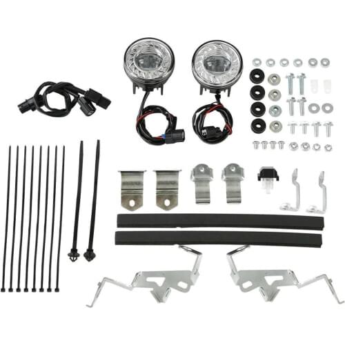 Motorcycle ABS Plastic Clear LED Foglights Attachment Kit For Honda Goldwing GL1800 2018-2020