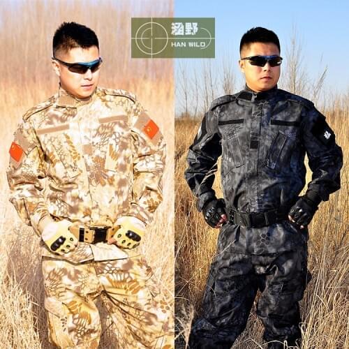 Men Airsoft Ghillie Suit Combat Long Sleeve Field Jackets Coat Cargo Pant Military BDU Tactical Uniform Clothes Set For hunting