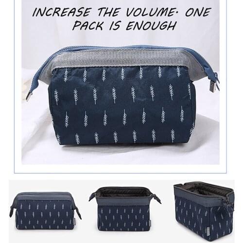 Soft Canvas Print Pattern Women Travel Storage Bag Toiletries Organize Cute Cosmetic Bag Portable Make Up Bags #P2