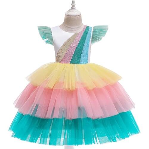 Baby girl dressed up high quality Christmas party princess style party girl costume childrens clothing girl