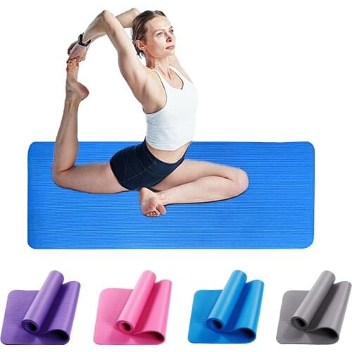 10mm Thick Non-slip Yoga Mat 183*61cm Beginner Fitness Sport Gymnastics Blanket Lose Weight BodyBuilding Exercise Meditation Pad