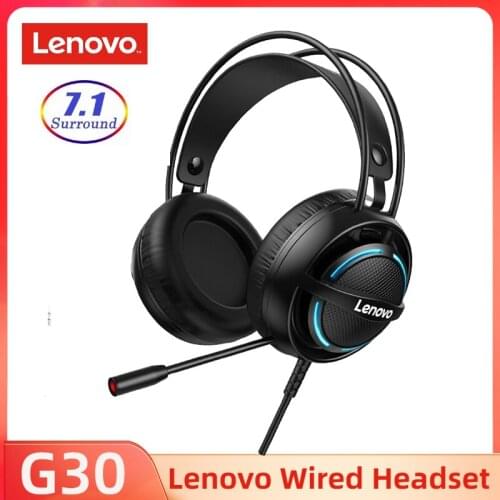 Lenovo G30 Wired Headset 7.1 Stereo RGB Over-Ear Gaming Headphone with Mic Gaming Headset Noise Canceling USB/3.5mm Earphone