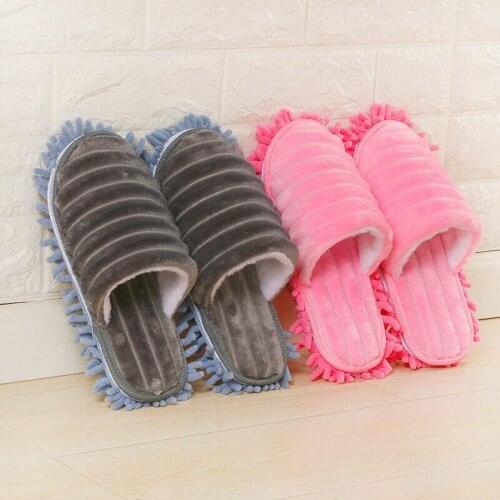 1pair Mop Slippers Lazy Floor Foot Socks Shoes Multifunction Floor Dust Quick Polishing Cleaning Dust Home Indoor