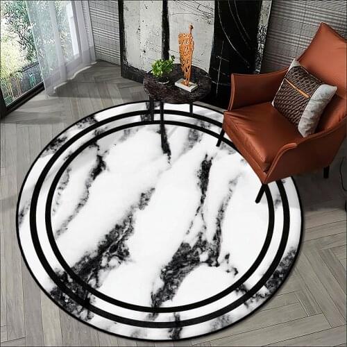 Modern white grey carpet Living Room Kitchen round carpet living room carpets black strips high quality Free Shipping carpet