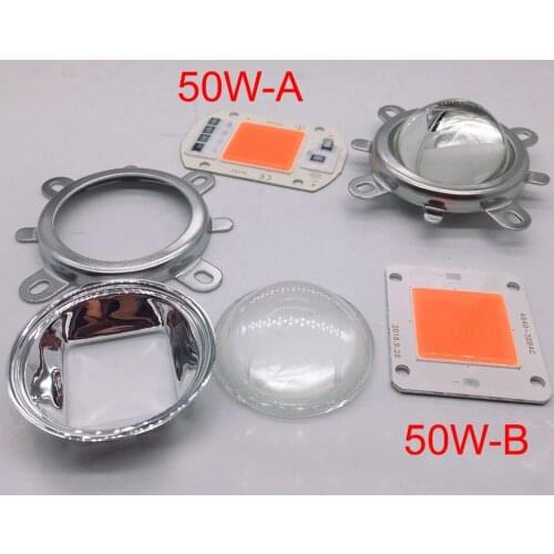 LED Grow Phyto Lamps With Lens Reflector 20W 30W 50W 110V 220V COB LED Chip Full Spectrum Grow Light Floodlight Spotlight Bulb