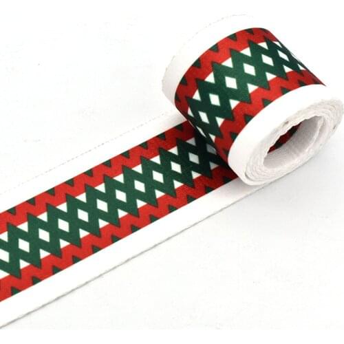 Webbing Belt Fabric Belt Woven Ribbons Canvas - 2"Stripe pattern Polyester Knapsack Belt Knit Tape Ribbon for Bag Craft Sewing