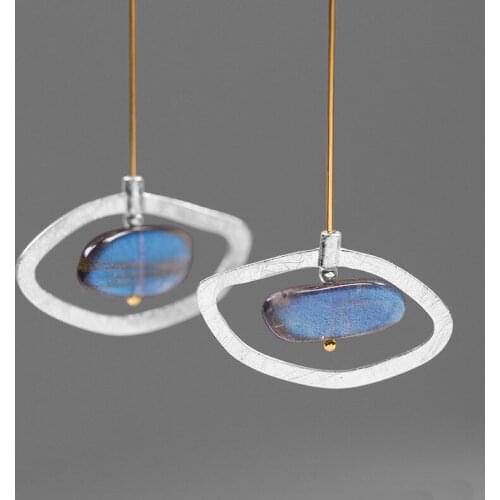 Amxiu Precious Natural Labradorite Earrings 925 Sterling Silver Handmade Long Earrings For Womens Gift Jewelry Gold Earrings