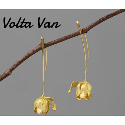 Volta Van Drop Earrings For Women 925 Sterling Silver 2021 New Bloom Tulip Jewelry Beautiful Elegant Leisure Silver Earrings