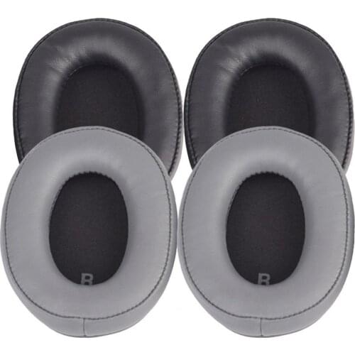 1 Pair Headphone Cushions Noise-insulation Replaceable Elastic Protein Faux Leather Gaming Headset Pads for ATH-SR9/DSR9BT