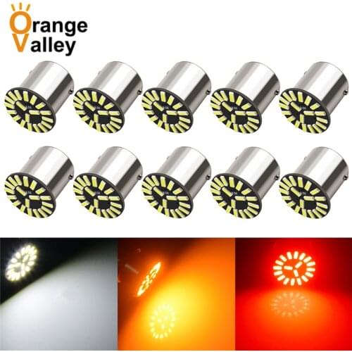 10Pcs BA15S P21W 1156 BAY15D 1157 19 LED SMD Car Auto Tail Side Indicator Lights Parking Lamp Bulb 4014 DC12V