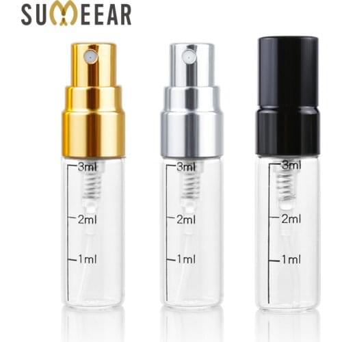 3ml Scale Refillable Mini Perfume Spray Bottle Aluminum Spray Atomizer Portable Travel Cosmetic Container Bottles 100pieces/lot