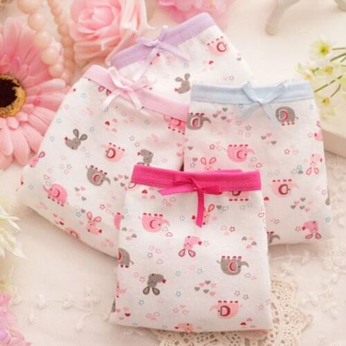 HPBBKD Girls Underwear 4Pcs/lot Children Panties Girls' Briefs Female Child Underwear Baby Girl Panty For 2-10 Years GU033