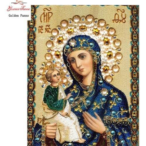 Golden Panno5D diamond painting classic religious style DIY diamond painting embroidery cross stitch home decoration painting09