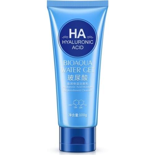 BIOAQUA Skin Care Hyaluronic Acid Facial Pore Cleanser Whitening Hydrating Moisturizing Deep Cleaning Washing Tender
