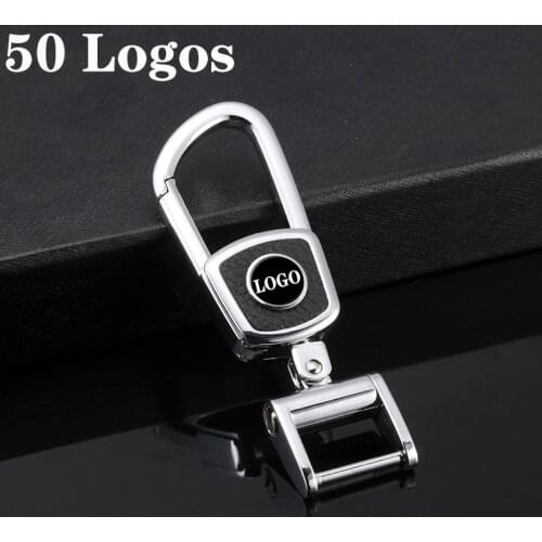 Car Logo Keychain Keyring Zinc Alloy Styling for Mitsubishi Mazda Chevrolet Honda Toyota Hyundai BMW Audi Nissan Key Decoration
