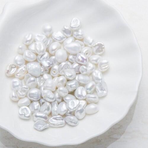 5pcs/lot very odd irregular shape natural white color real pearl beads undrilled no hole for making jewelry