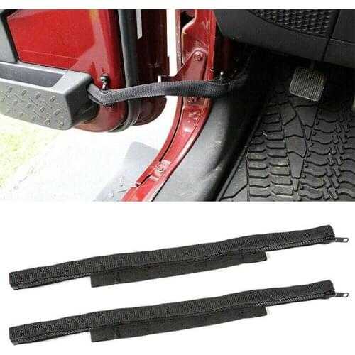 For 2PCS/Set Black Door Limiting Straps Wire Protecting Harness Fit for Jeep Wrangler JK 2007-2017