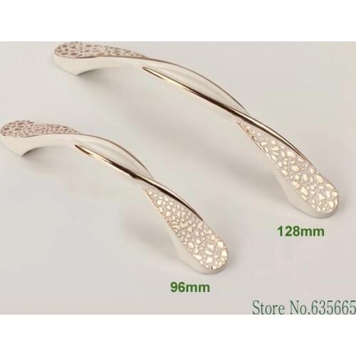 European Lvory White Rose Gold Furniture Handle Kitchen Cabinets Knob Drawer Wardrobe Cupboard Sliding Door Dresser Pull Handles