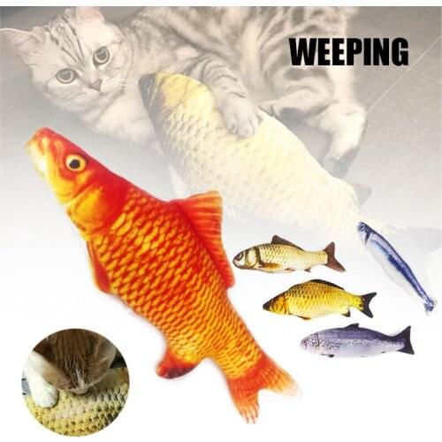 Cat Toy Fish Realistic Plush Toy Simulation Catnip Soft Gift for Pet Chewing JDH88