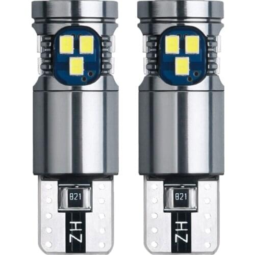 2 PCS Car LED Bulb T10 W5W LED Light Canbus No error 12V 2016 18 SMD 6500K Super Bright White Auto Wedge Side Interior Lights