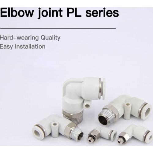 Elbow joint APLsolenoid valve fittings pneumatic cylinder air pipe joint PL4 6 8 10mm and mini solenoid valve joint