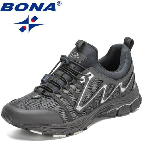 BONA 2021 New Designers Sport Outdoor Shoes For Male Casual Breathable Running Sneaker Tennis Shoes Man Jogging Walking Footwear