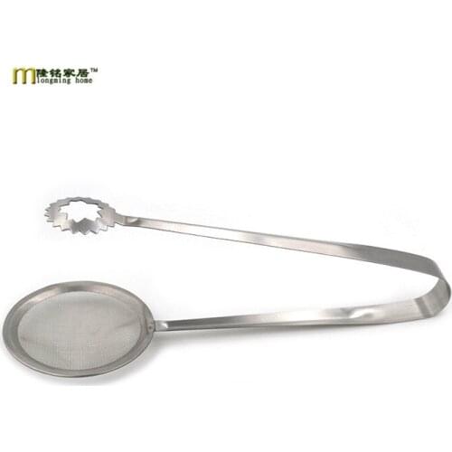 1PC Food Tong Stainless Steel Strainer Filter Mesh Spoon Fried Oil Strainer Clip Kitchen LB 074