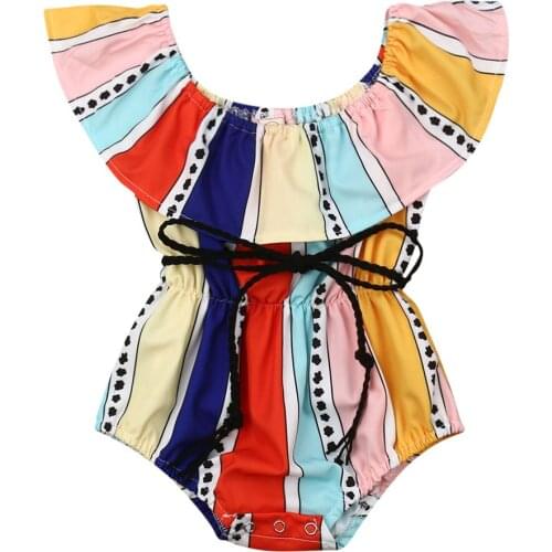 Summer Fashion Infant Kid Baby Girl Clothes Romper Colorful Romper Jumpsuit Baby Girl Infant Toddler Princess Outfits