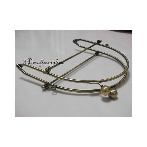 Metal purse frame glue on clasp clip anti bronze 6 inch X 5 1/2 inch Y14