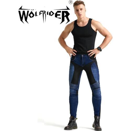 Motorcycle Pants Men Moto Jeans Protective Gear Riding Touring Motorbike Trousers Motocross Pants New 2020 Moto Pants 118-6