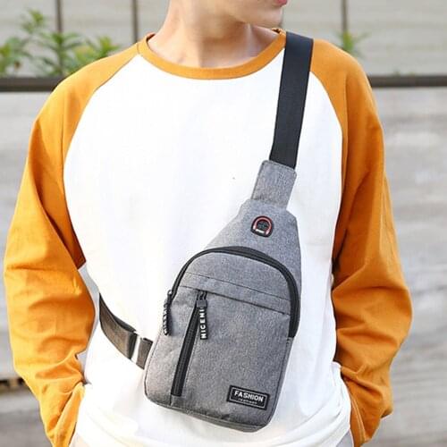 Men Fashion Casual Chest Bag Messenger Crossbody Man Bag Charging Usb Interface Fashion Messenger Bag Male Мужская Сумка 2021