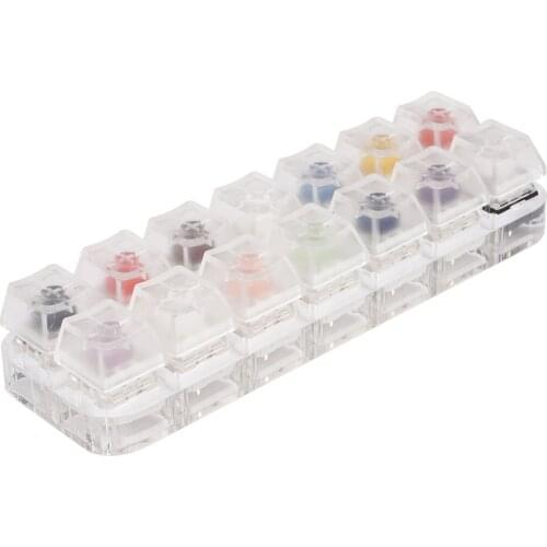 14 Keys Clear Mechanical Keyboard Switch Tester Kit Sampler for Kailh BOX