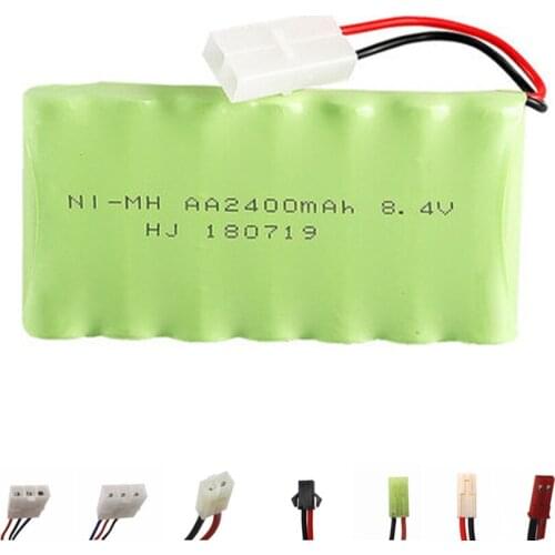 8.4v 2400mah NiMH Battery For Rc toys Car Truck Tanks Trains Gun spare parts Ni-MH AA 8.4v Rechargeable Battery 1Pcs For rc boat