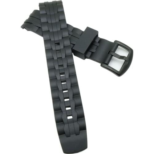 22mm New Mens Extra Long Silicone Rubber Watch Band Strap Bracelets Black Steel Buckle Fit for EF-550PB-1AV