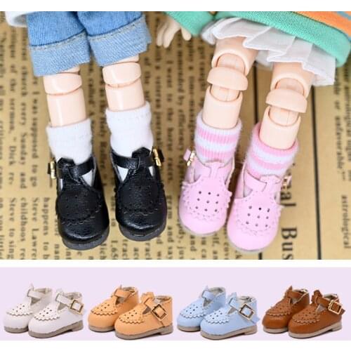 Ob11 doll shoes bjd shoes cowhide copper buckle leather boots for obitsu11,GSC clay,body9,YMY,1 / 12BJD doll Accessories boots