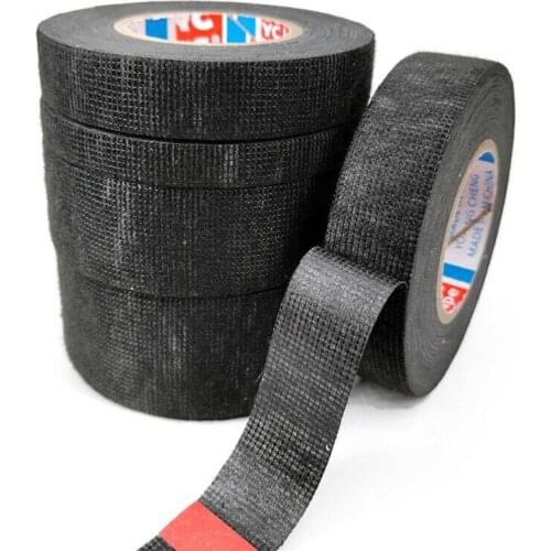 Black Acetate Cloth Single Duct Tape 9mm 15mm 19mm 25mm 32mm High Temperature Acetate Tape Length 15 Meters