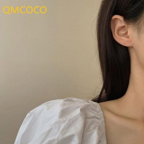 QMCOCO 925 Silver Women New Style Five-Piece Set Of Combination Earrings Exquisite Fashion Temperament For Girl Ear Ornaments