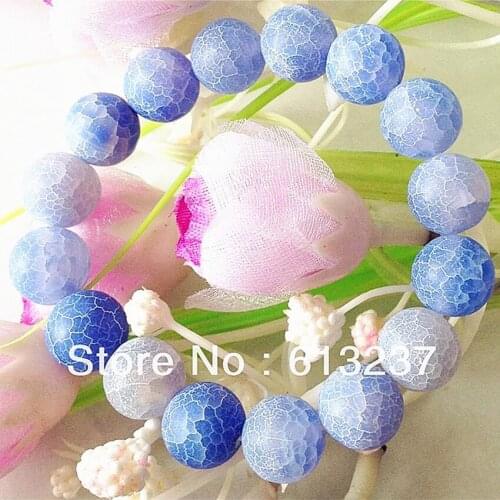 Multicolor Natural Stone Frost Matte Onyx Agates Round Loose Beads for Jewelry Making Carnelian DIY Crafts 7.5inch B3216