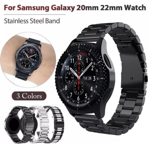 20mm 22mm Watchband for galaxy watch 46mm/active 2 40mm 44mm band Mesh milanese Stainless Steel strap for gear s3 bracelet