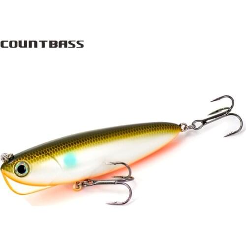 COUNTBASS Fishing Lures Ultra-Long Shot Slow Sinking Pencil 90mm 18g, S-shaped Shallow Runner Stick Bait For Saltwater